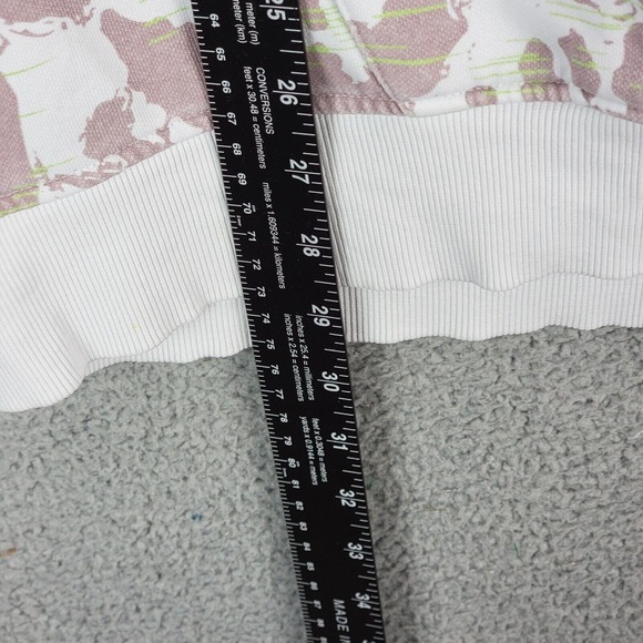 Gymshark Hoodie Womens Medium Oversized White Pink Camo Splotch GLP05791 EUC - Picture 3 of 8